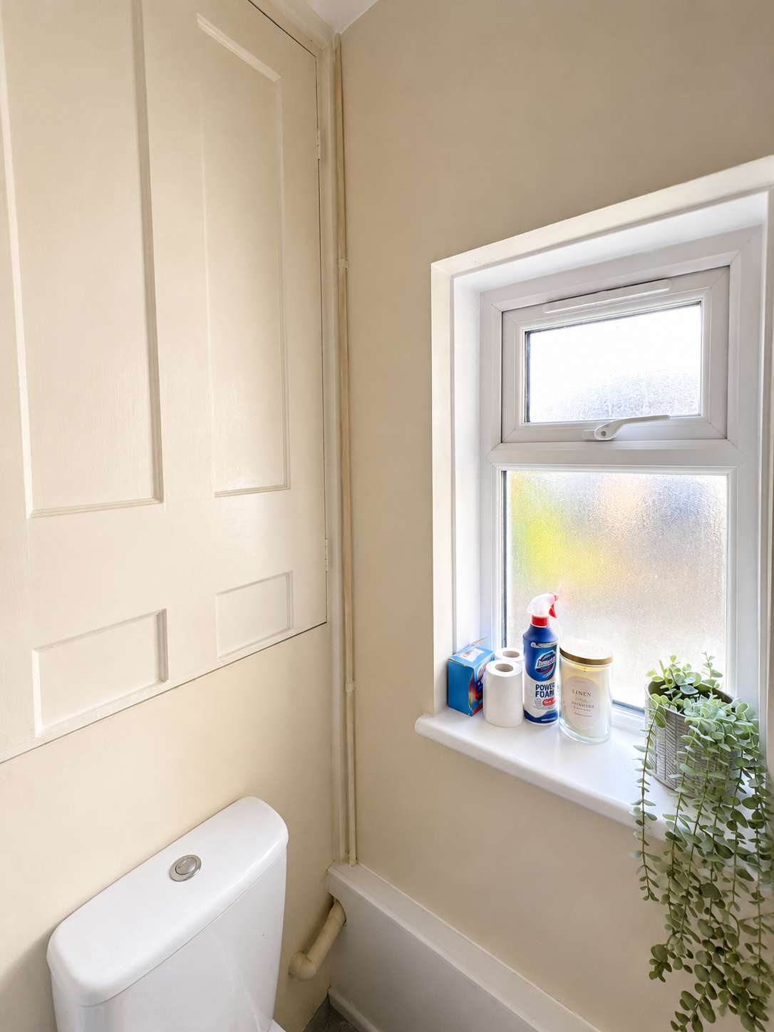 Old shower room before renovation in Billericay showing dated layout and limited space